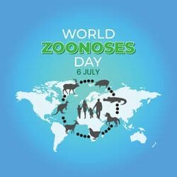 Medical carousel showing zoonotic disease facts and prevention