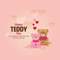 Teddy Day gift promotion template featuring romantic teddy bear and offer – AiFlexa