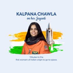 Educational design with Kalpana Chawla’s achievements and space background – AiFlexa