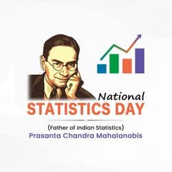 Informative National Statistics Day social media post design