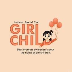 Creative Girl Child Day social media post design template for businesses by AiFlexa