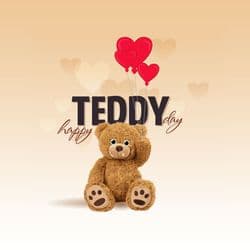 Romantic Teddy Day post with love quote and teddy bear illustration – AiFlexa