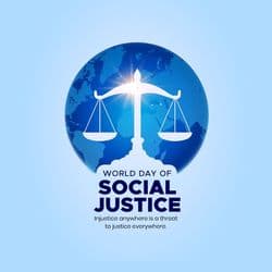 Corporate CSR-focused post template for Social Justice Day – AiFlexa