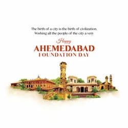 Social media post featuring Ahmedabad’s iconic architecture and cultural heritage – AiFlexa