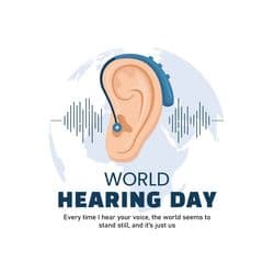 World Hearing Day post with tips on preventing hearing loss and ear protection – AiFlexa