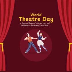 Custom World Theatre Day design for drama schools or events – AiFlexa
