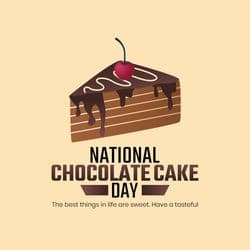 Recipe carousel social post design for Chocolate Cake Day – AiFlexa