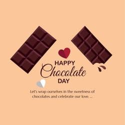Romantic Chocolate Day post with couple and chocolate elements – AiFlexa
