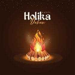 Branded Holika Dahan post with logo space and warm wishes – AiFlexa