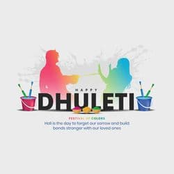 Business-branded Holi post with festive elements and logo placement – AiFlexa