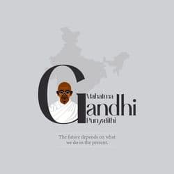 Tribute post template honoring Mahatma Gandhi on his death anniversary – AiFlexa
