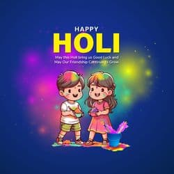 Vibrant Holi celebration with color splash and joyful people – AiFlexa