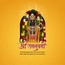 Lord Ram devotional post design for Ram Navami celebration – AiFlexa