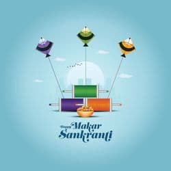 Makar Sankranti social media post design template featuring kite festival theme by AiFlexa