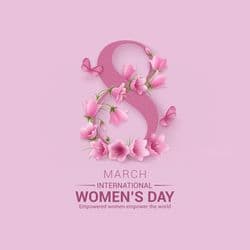 Empowering Women’s Day social media post with bold colors and strong female figures – AiFlexa