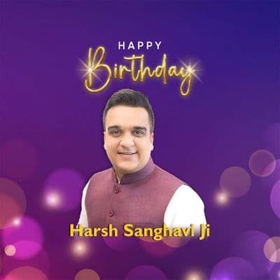Harsh Sanghvi birthday celebration social media creative