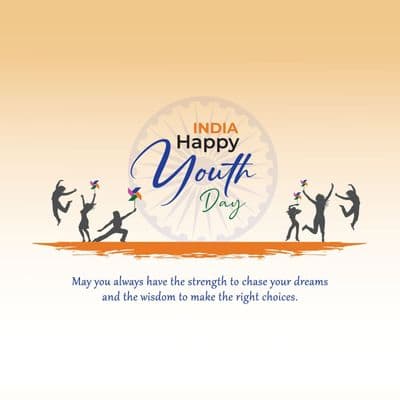 National Youth Day youth inspiration social media creative post