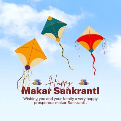 Makar Sankranti harvest festival social media creative post