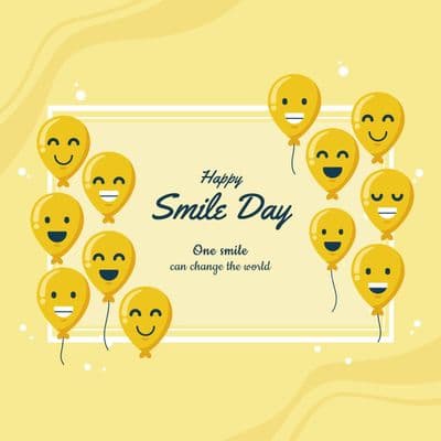 World Smile Day celebration social media post design template