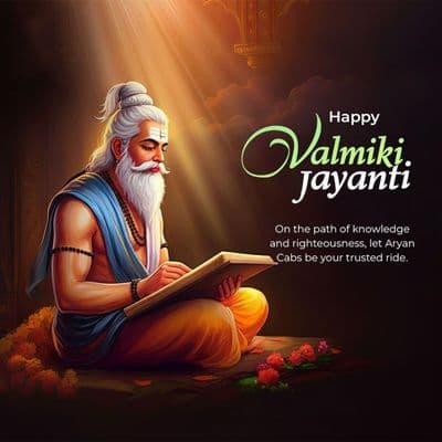 Maharishi Valmiki Jayanti celebration social media post design template