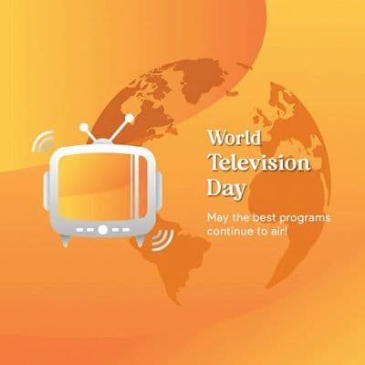 World Television Day social media post design template by AiFlexa