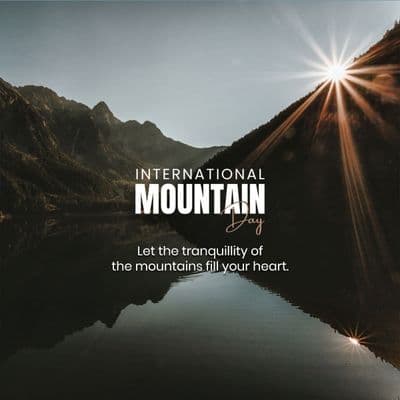 International Mountain Day nature awareness social media creative template