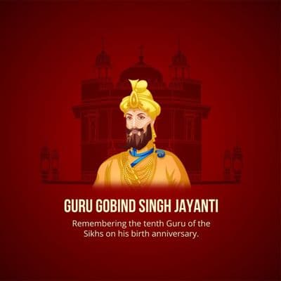 Guru Gobind Singh Ji Jayanti spiritual social media creative
