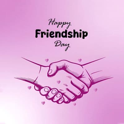 Friends laughing together with a warm Friendship Day quote design