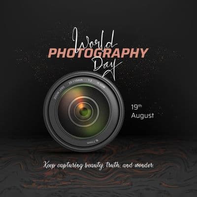 Celebrate World Photography Day creative design post