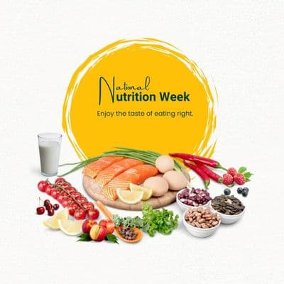 National Nutrition Week awareness social media post design template