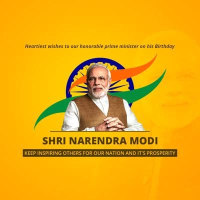 Tribute social media template for Narendra Modi Ji Birthday