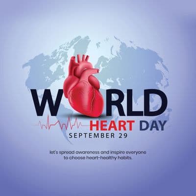 World Heart Day awareness social media design template