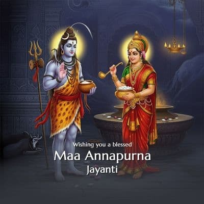 Goddess Annapurna Jayanti HD Image | Devi Annapurna Artwork
