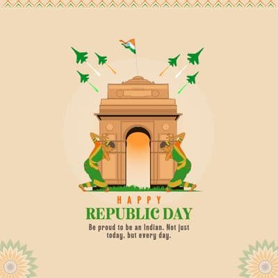Republic Day 26th January national pride social media creative