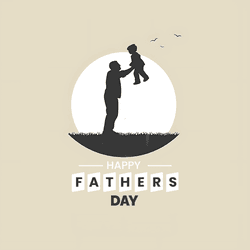 Fun and playful Father’s Day social media post design with vibrant colors