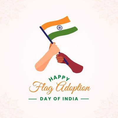 Tricolor Indian Flag Design Template with Ashoka Chakra for Social Media