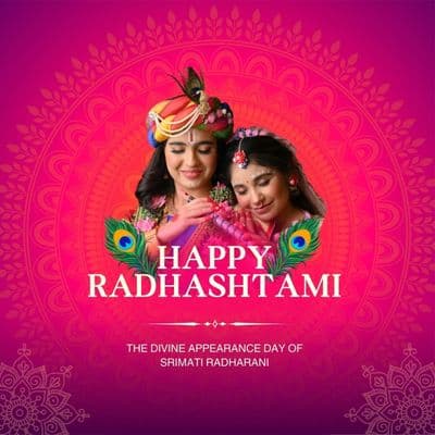 Radhashtami wishes and greetings social media template design