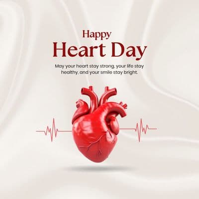 Healthy lifestyle tips design template for World Heart Day