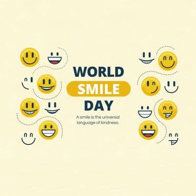 World Smile Day business promotion social media post design