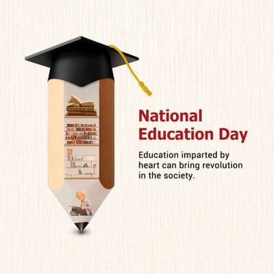 National Education Day institute promotion social media post design