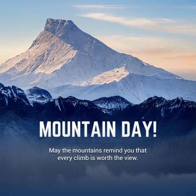 International Mountain Day eco awareness mountain conservation creative