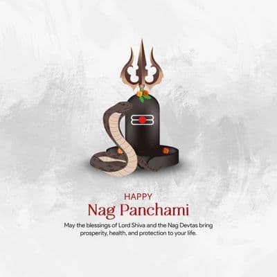 Elegant Nag Panchami minimal design with soft color palette