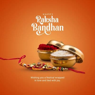 Traditional Rakhi festival social media creative