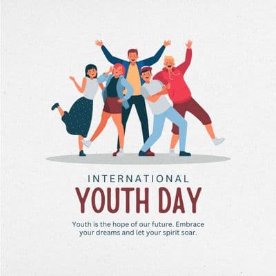 Social awareness Youth Day post template for Instagram