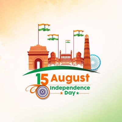 Corporate-themed Indian Independence Day post with logo space