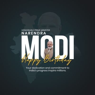 Motivational quote design for Narendra Modi Ji Birthday