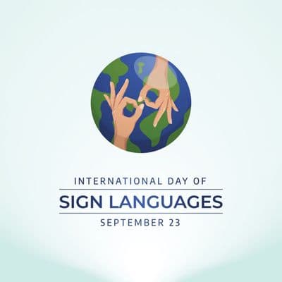 CSR business promotion template for International Day of Sign Languages