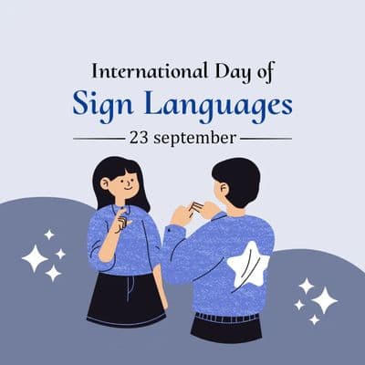 CSR business promotion template for International Day of Sign Languages