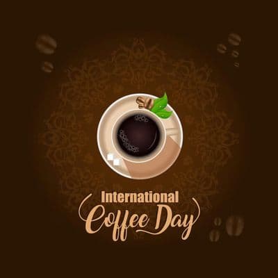 Fun engagement social media template for International Coffee Day