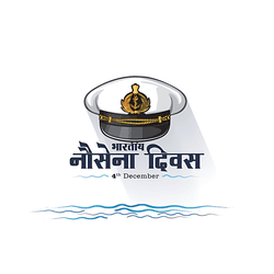 Professional Indian Navy Day branding post with naval flag and ship, created by AiFlexa